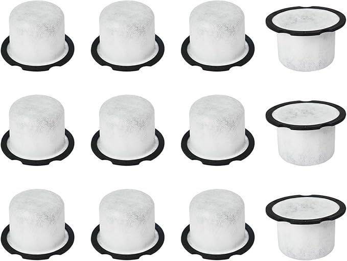 RAWILL 12PC Ge Cafe Water Filter Replacement,Compatible with Café and GE Profile Grind & Brew Machine,Coffee Maker Filters Charcoal for C7CGFLTR