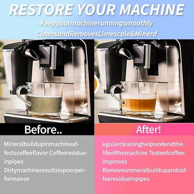 Espresso Coffee Machine Descaling Solution 16.9 oz – Universal Descaler Cleaner Compatible with Keurig,Nespresso,Breville,Delonghi, Ninja - Coffee Maker Cleaning Solution