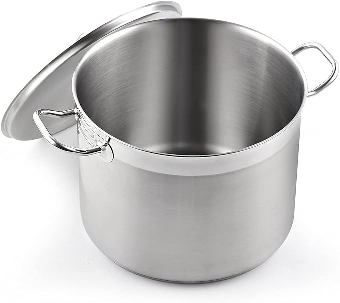 Cooks Standard Stockpots Stainless Steel, 8 Quart Professional Grade Stock Pot with Lid, Silver