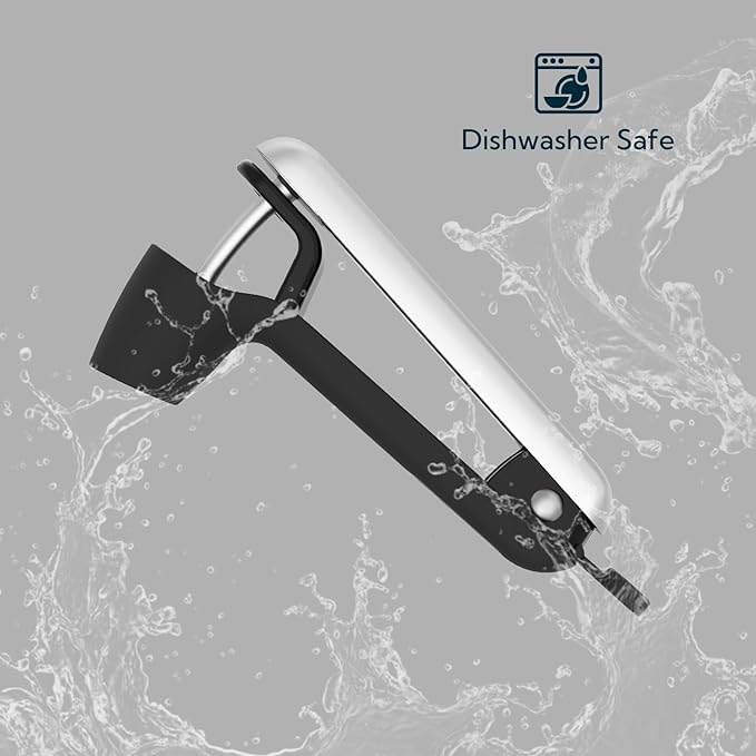 KITCHENDAO Cherry Pitter Tool, Larger Cross-Pitting Head, Cherry Core Remover with Safety Lock, Sturdy Zinc Alloy Handle, Dishwasher Safe(Black)