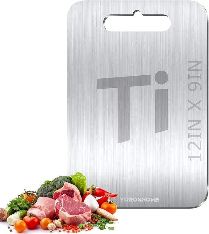 Titanium Cutting Board, Cutting Boards for Kitchen, Double-Sided Food-Grade, Non Toxic, New Upgrade, Hygiene Durable Dishwasher Safe Chopping Board for Meats, Fruits, Vegetables (12 * 9in)