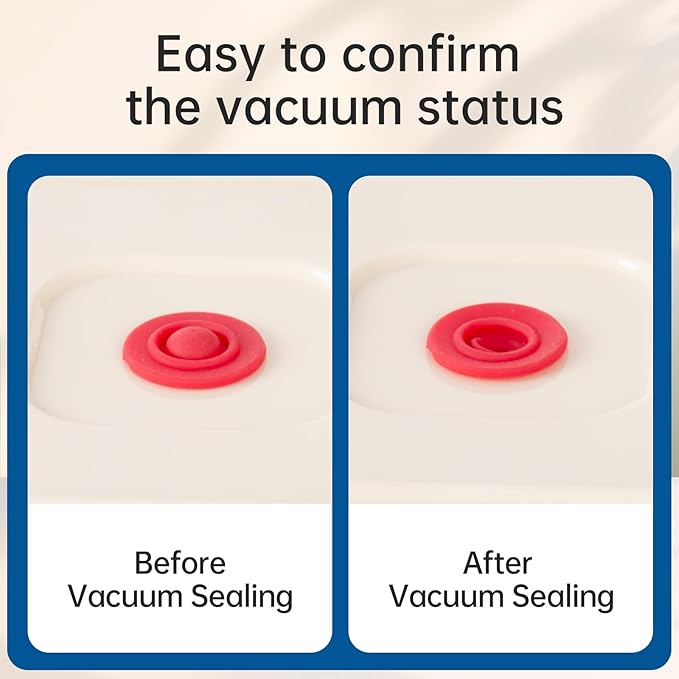 Vacuum Sealed Food Storage Containers with Air Valve (3-in-1 Set),Works With Handheld Vacuum Sealer Machine(Vacuum Sealer Not Included)