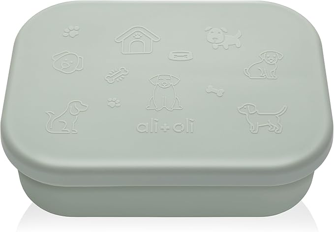 Ali+Oli Silicone Bento Box (Puppy) Lunch Box for Kids, Toddlers, Preschoolers & Adults | BPA-Free and Spill-Proof | Ideal for School, and On-the-Go Meals| Perfect for Lunch, Snacks, and Meals