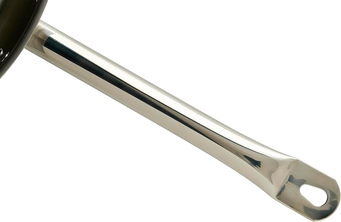 Winco Commercial-Grade Stainless Steel Fry Pan with Helper Handle, Natural Finish, 12"