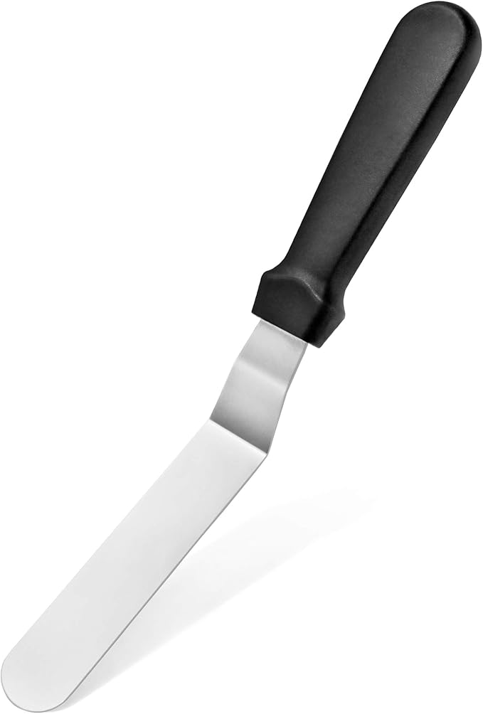 New Star Foodservice 38156 Angled Icing Spatula, 6-Inch Blade, 11-Inch Overall, Silver