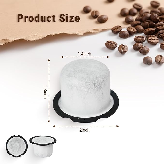 RAWILL 12PC Ge Cafe Water Filter Replacement,Compatible with Café and GE Profile Grind & Brew Machine,Coffee Maker Filters Charcoal for C7CGFLTR