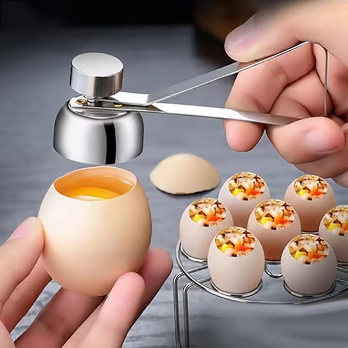 11 Pcs egg peeler tools for hard boiled eggs and Frying Eggs, Cooked eggs and a shell remover kit with 4 Egg Rings, 2 Egg Piercers, 1 Egg Cracker, 1 Egg Cutter, 1 Egg Separator, 1 Egg Steaming Rack.