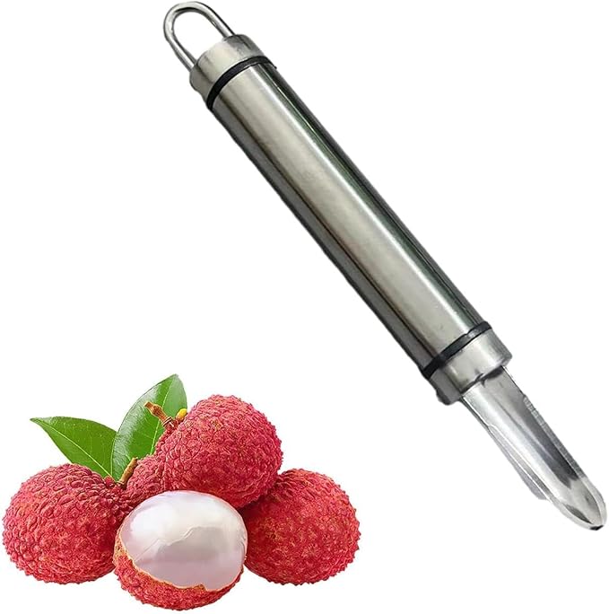 Longans Pears Corer,Stainless Steel Handheld Longan Corer,Portable Vegetable Core Remover,Cherry Core Removal Tool,Fruit And Peeler,Handheld For Lychee,Cherry,Corers and Pitters