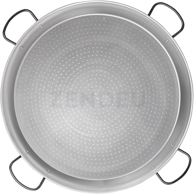 Paella Pan 24 inch - Carbon Steel Paella Pan, Made in Spain - Polished Steel, 24 in - 60 cm (20 Servings) Cook your own Spanish Paella