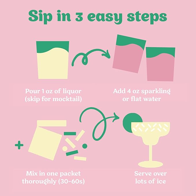 Craftmix Classic Margarita, Makes 12 Drinks, Skinny Margarita Cocktail Mixers - Mocktail Drink Mixers - Made With Real Fruit - Vegan Low-Carb, Low-Sugar, Non-GMO, Dairy Free, Gluten Free, Easy to Mix