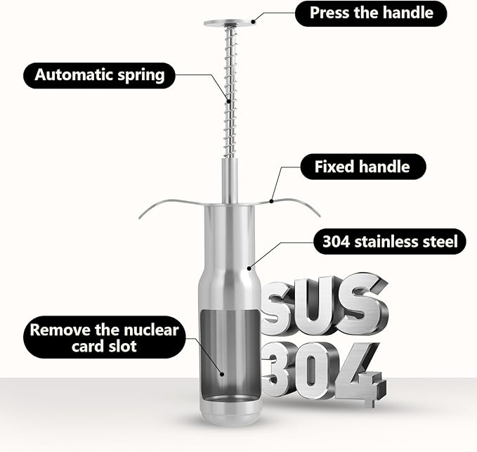 Cherry Pitter Tool, Food Grade Thickened 304 Stainless Steel, Durable and Easy to Clean, Push Type, Large 33mm Cherry Seed Remover, Suitable for Olives, Red Dates, Green Dates and Other Pitter Tool