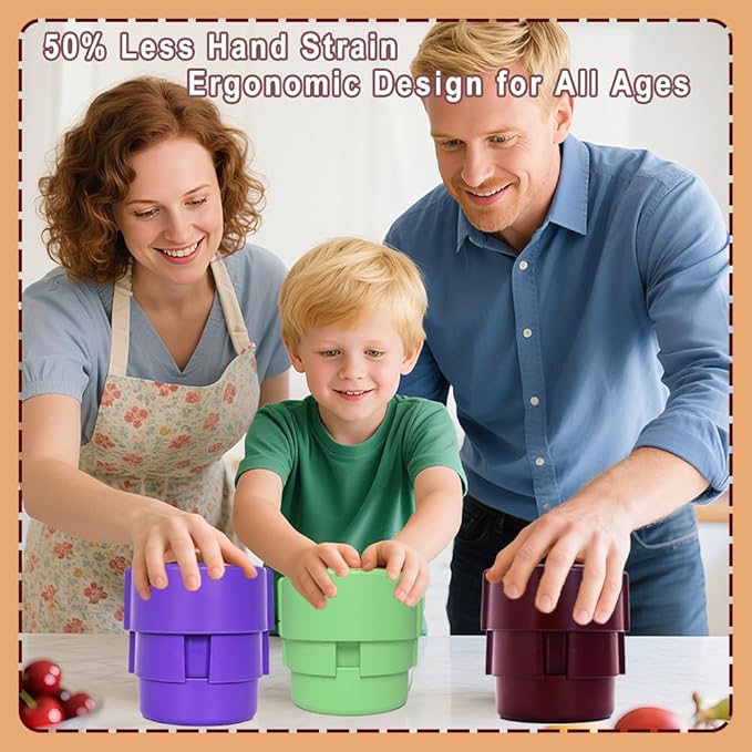 Cherry Pitter Tool - Multiple Cherries at Once, Cherry Seed Remover with Pit Storage Case for Baking, Jam & Canning, Full Detachable Cherry Pit Remover, Dishwasher Safe