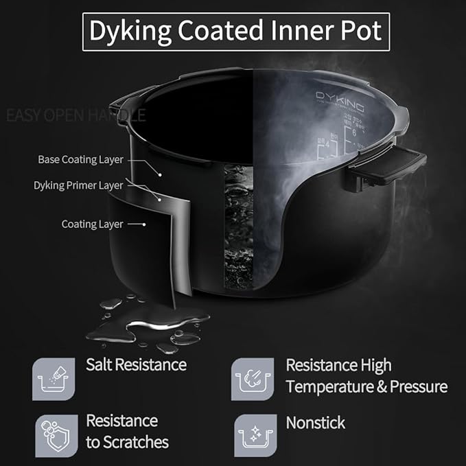 CRS-FWK0640WUS | Automatic Dual Heating Pressure Rice Cooker 6 Cup (Uncooked) (1.14 quarts): 6 person serving / per use | High/Non-Pressure | Triple Power Packing | Easy Open Handle | Stainless Cover | Auto Steam Clean | White