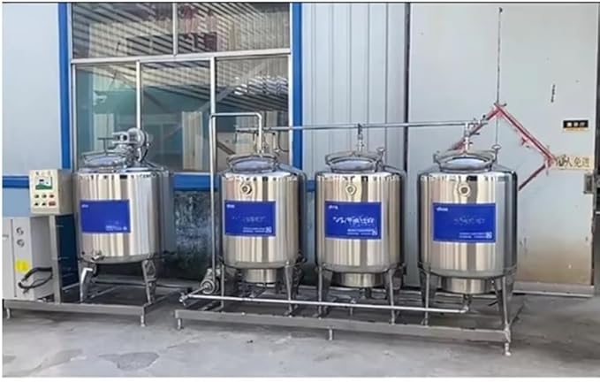Industrial Yogurt Making Machine, Automatic Cleaning & Microcomputer Control, Milk Pasteurizer with Cooling System for Yogurt, Juice, Dairy Production Lines