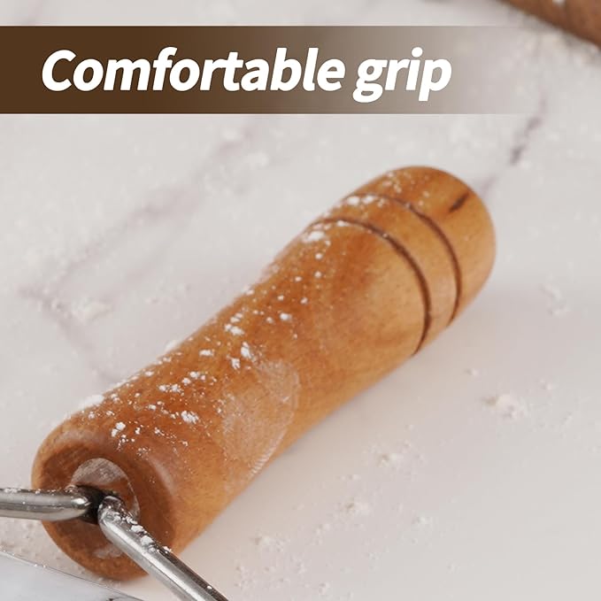 Small Marble Rolling Pin Pizza Roller with Dough Scraper Cutter, Marble Roller Non-Stick T-Type, For Cake Baking Tortilla Fudge Pizza Cookies and Other Kitchen Baking Cooking(White)