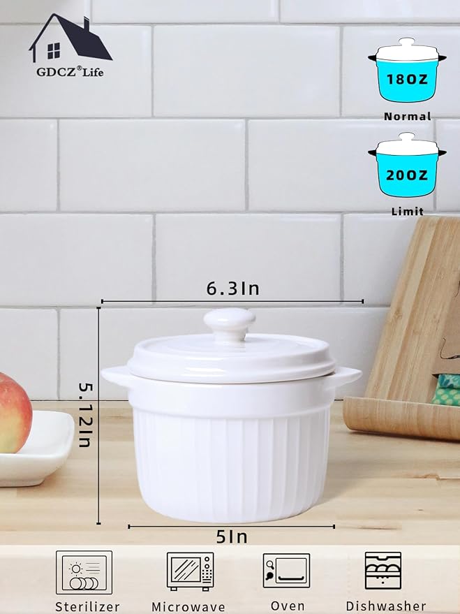 Ceramic Bacon Grease Container with Strainer, 20 oz Cooking Oil Storage Can Grease Keeper for Kitchen, Bacon Grease Keeper with Easy-Grip Handle (White)