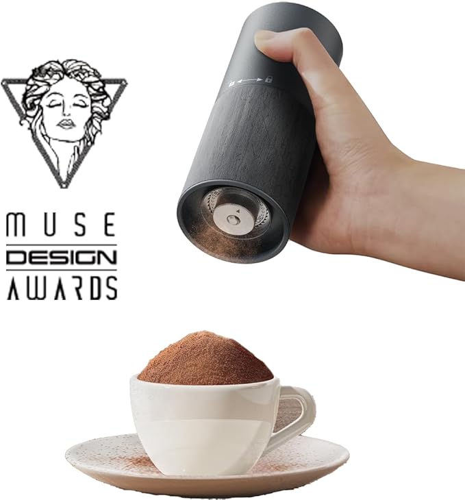 CERA+ Portable Burr Coffee Grinder Electric Espresso Grinderring Machine Suitable for Travel,Camping with Bag