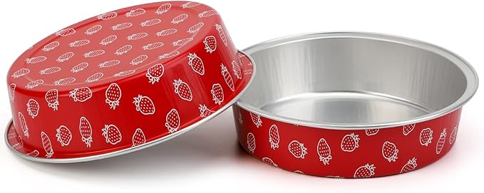 Beasea Disposable Mini Pie Pans with Lids, 100 Pack 4 Inch 8oz Aluminum Baking Foil Tins Small Round Tart Cups Containers for Individual Cupcake Dessert Muffin Cheesecake Ramekins Quiche Oven Dishes
