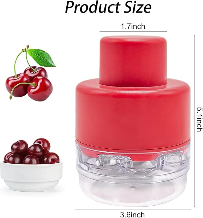 Cherry Pitter Multiple, Push Type Cherry Corer Multiple, Kitchen Cherry Jam 7 Holes Multi Pitter Tool, 7-in-1 Cherry Seed Remover Quick Portable Cherry Pitting Tool