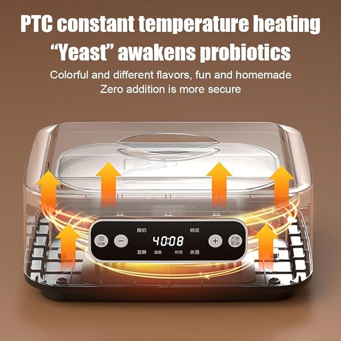 Yogurt Maker Machine,Probiotic Yogurt Maker Machine,Yogurt Maker with Temperature Control,Yogurt Heater,Automatic Yogurt Maker Machine 36 Hours Adjustable Time Probiotic Incubator