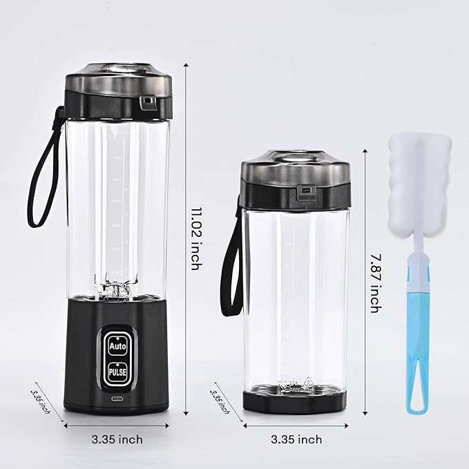 Portable Blender for Smoothies, 24oz Mini Blender for Shakes and Smoothies W/Pulse Blend and Protection Design for Home, Personal for Home, Travel