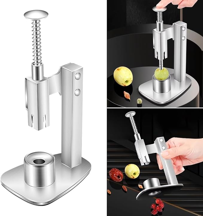 Cherry Pitter Remover Tool Stainless Steel Manual Jujube Pitter, Portable Cherry Core Remover Push Out Pit Remover Tools, More Labor Saving