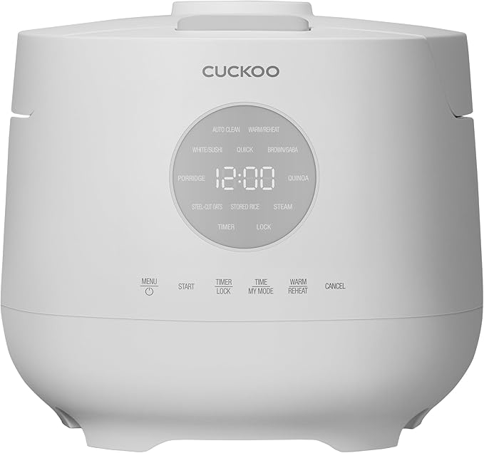 CUCKOO CR-0661F 6-Cup (Uncooked) / 12-Cup (Cooked) Micom Rice Cooker & Warmer with Nonstick Inner Pot, 7 Menu Options, Fuzzy Logic Tech, Auto Clean (White)