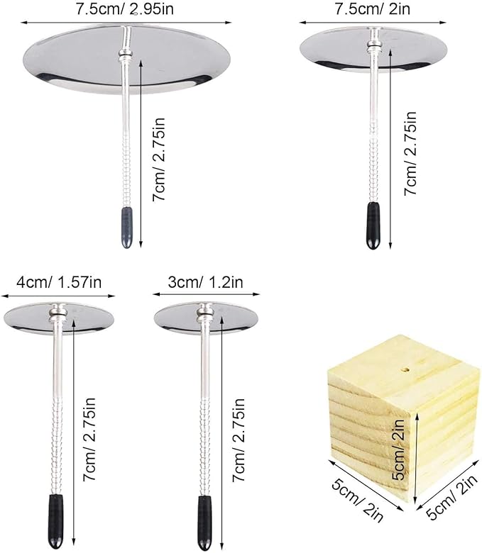 Cake Flower Nail Lifters Set - Stainless-Steel Baking Tools,6 Pcs,Icing Flowers Decoration