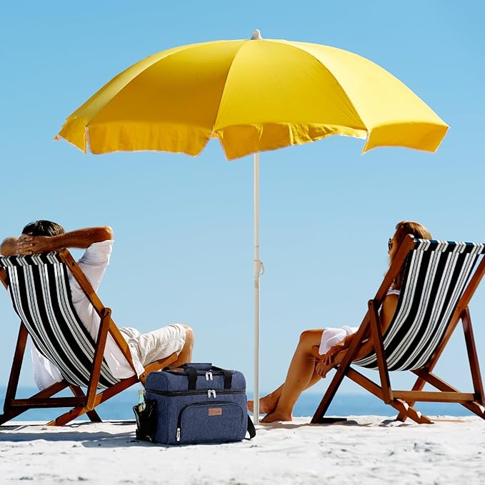 Lifewit Insulated Cooler Bag, 32/48 Can Large Leakproof Beach Cooler, Lightweight Portable Double Layer Soft-Sided Travel Ice Chest for Camping, Kayaking, Road Trips, Grocery Shopping