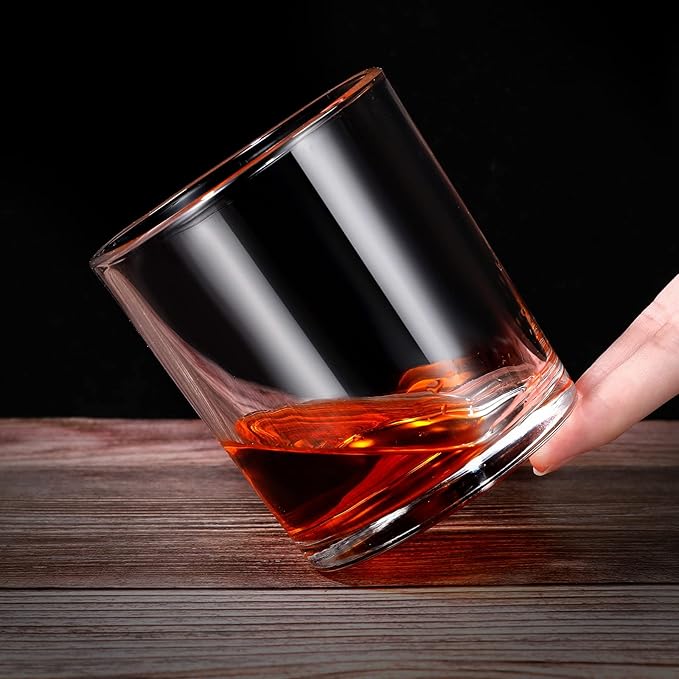 12 Pieces Old Fashioned Whiskey Glasses 10 oz Bourbon Cocktail Rocks Glasses for Whiskey Bourbon Liquor and Cocktail Drinks Gift for Men Home Bar(Classic)