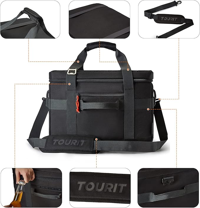 TOURIT Cooler Bag 48/60 Cans Insulated Soft Cooler Large Collapsible Cooler Bag 32/40L Lunch Coolers for Picnic, Beach, Work, Trip