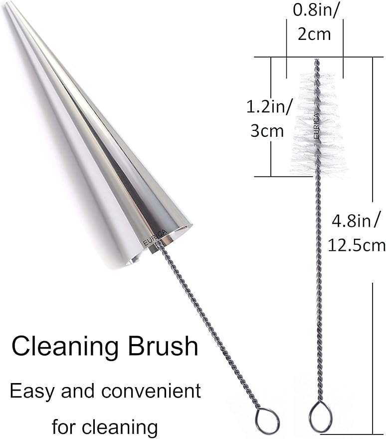 EUICAE Cream Horn Molds 5-inch Large Size Cream Horn Forms Pack of 16