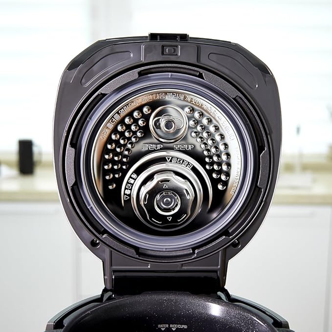 CUCKOO CRP-DHSR0609FD 6-Cup (Uncooked) / 12-Cup (Cooked) Induction Heating Pressure Rice Cooker with Nonstick Inner Pot, 21 Menu Modes, Fuzzy Logic Tech, 3 Voice Guide, Auto Clean (Dark Grey)