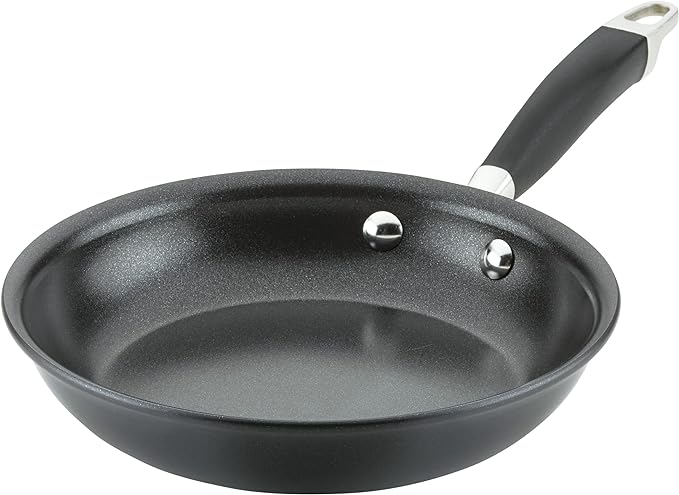 Anolon Advanced Home Hard Anodized Nonstick Frying Pan, 8.5 Inch – Small Non Stick Egg Pan, Durable Nonstick Skillet - Onyx