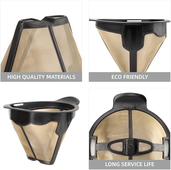 Replacement Parts Cone Reusable Coffee Permanent Filters Compatible with Ninja Coffee Maker CM300 CM305 CM360 CM371 CM400