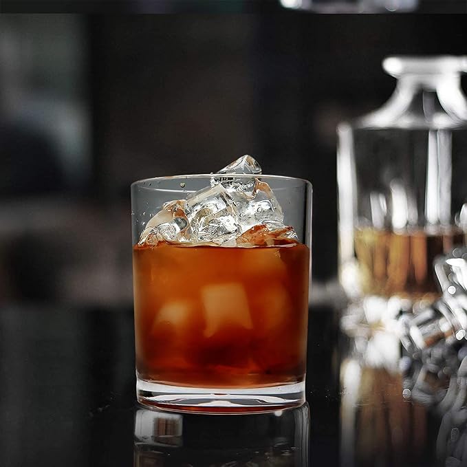 12 Oz Plastic Whiskey Glasses Set of 12, Unbreakable Old Fashioned Glass, Clear Plastic Cocktail Glasses, Plastic Tumblers Reusable Plastic Cups for Bourbon Juice,Dishwasher-safe, BPA-free