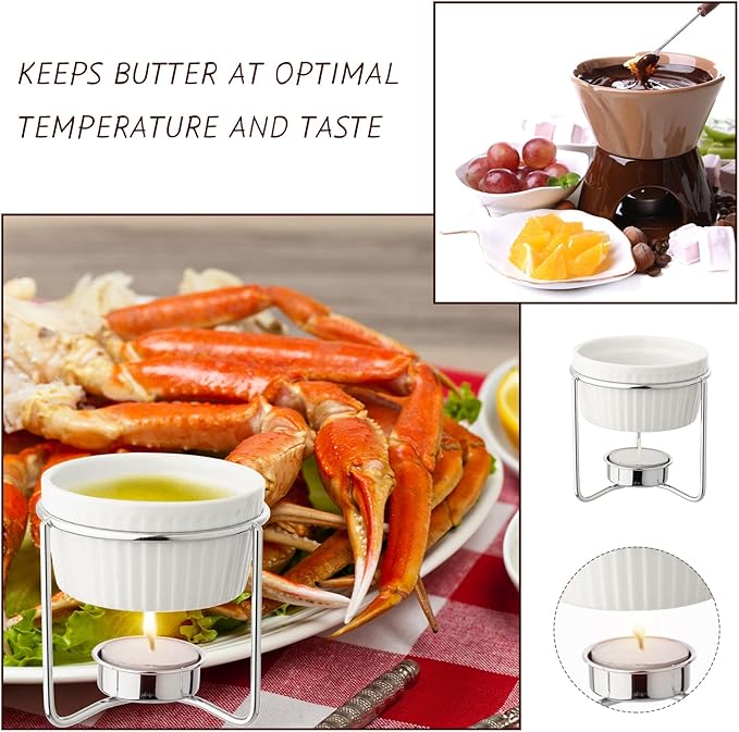 62 Pcs Crab Lobster Crackers and Picks Seafood Tools Set Includes 8 Butter Warmers, 8 Crab Leg Crackers and Forks, 2 Seafood Scissors, 8 Lobster Shellers, 28 Tealight Candles