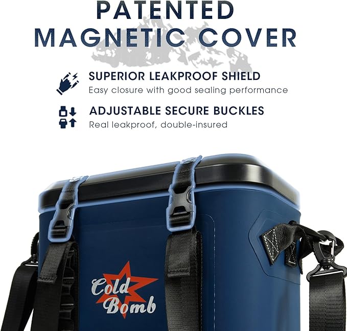 Magnetic Backpack Cooler Bag, Cold Retention Soft Coolers 30 Can Insulated Soft Sided Cooler with Waterproof Bag