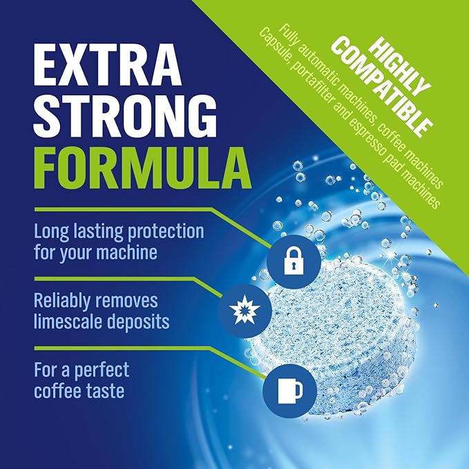 Coffee Machine Cleaner and Descaling Tablets - for 40 uses compatible with Keurig, Nespresso, Ninja, Delonghi, Miele & Coffee Maker Pot