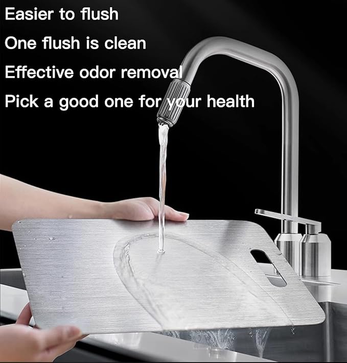 Titanium Cutting Board, New Upgrade Pure Titanium Cutting Boards for Kitchen,Food Grade 316 Stainless Steel Cutting Board,Double sided Dishwasher Safe 12 * 8inch