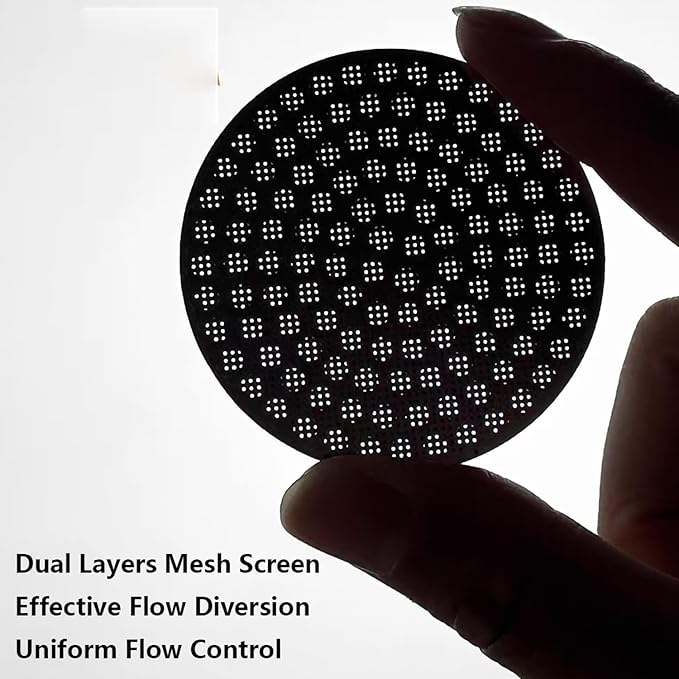 Puck Screen Reusable Mesh Coffee Filter for Espresso Portafilter Basket with Silent Puck Screen Ejector Coffee Grounds Remover Knock-Free Air Blower Kit (51mm)