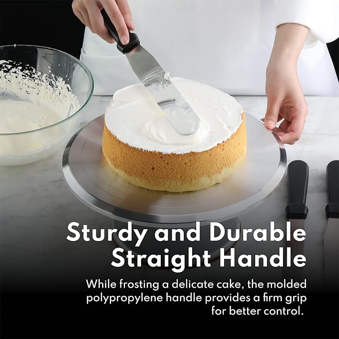 New Star Foodservice 38163 Straight Icing Spatula, 8-Inch Blade, 13-Inch Overall, Silver