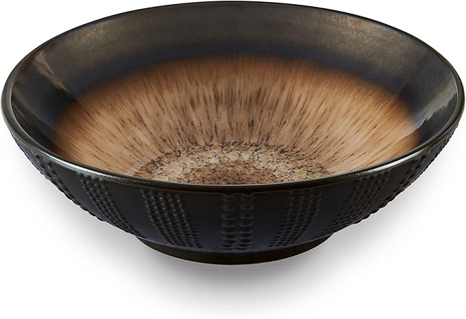 Gourmet Basics by Mikasa Verona 16-Piece Dinnerware Set & Cream Serving Bowl, 9 Inch & Cream Rectangular Platter, 13.75 Inch