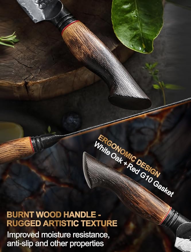 XINZUO Kitchen Paring Knife 4.2 Inch,Razor Sharp Hand Forged Damascus Steel Small Kitchen Knife For Peeling Coring Fruit With Ergonomic Handle