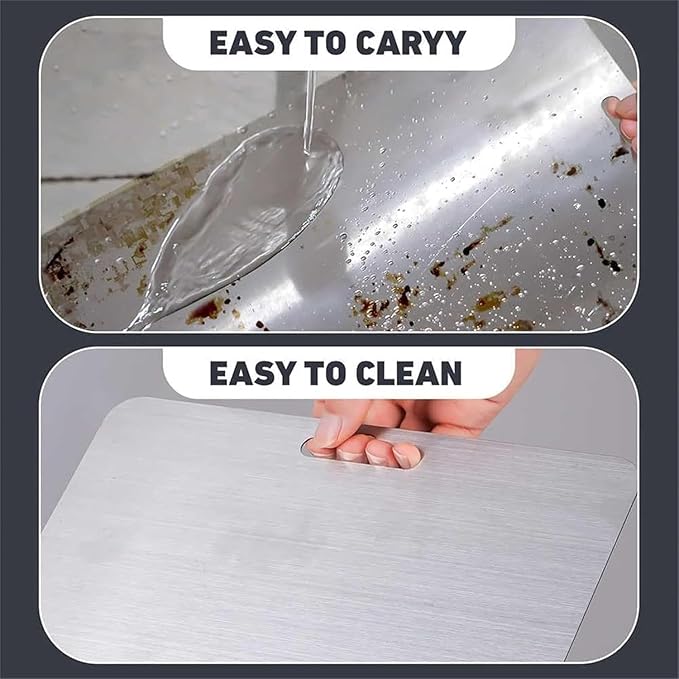 Titanium Cutting Board,100% Pure Titanium Cutting Boards for Kitchen, 2025 New Double Sided Food-Grade Chopping Board for Cutting Meat Vegetable Fruit (18"L x 12"W)