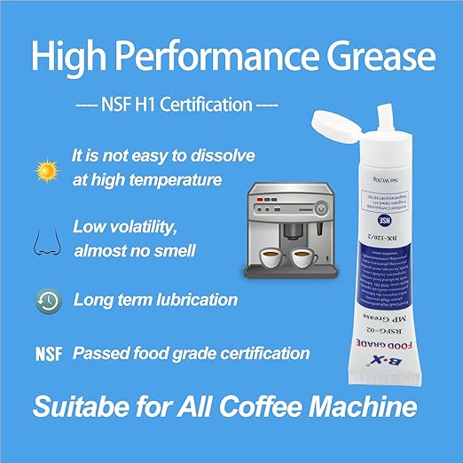 BX Food Grade Grease 1.7 oz - Coffee Machine Lubricant Care and Maintenance for All Espresso and Coffee Makers