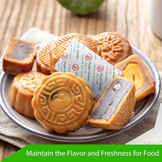 SurpOxyLoc 100 Sachets 200cc Oxygen Absorbers for Food Storage, Food Grade, Disposable, Sealed Packets, Red, Polyester, Hook & Loop Closure, Retains Flavors, Extends Shelf Life