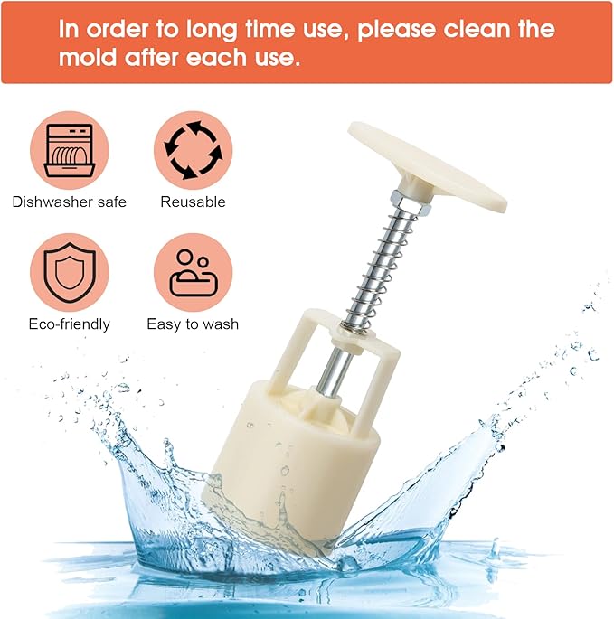 Luxiv Moon Cake Mould 75g, 12 PCS Pattern Hand-Pressure Mooncake Molds for Mid-Autumn DIY Pastry Tool 2 Set with 6pcs Round Flower Mooncake Mode and 6 Pcs Square Pattern Mooncake Mould (White, 75g)