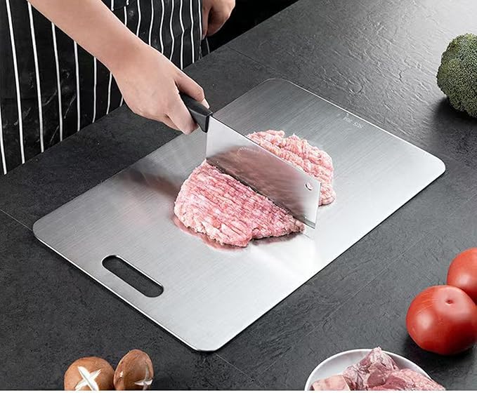 Titanium Cutting Board, New Upgrade Pure Titanium Cutting Boards for Kitchen,Food Grade 316 Stainless Steel Cutting Board,Double sided Dishwasher Safe 13.4 * 9inch