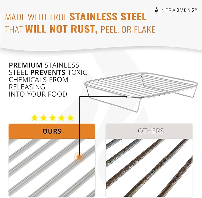 Air Fryer Rack Accessories Compatible with Ninja Crispi, Bella, Cosori, Secura, Insignia, Philips, Kalorik + More, Stainless Steel Extra Large XL Silicone Mat, Accessorios para Freidora de Aire